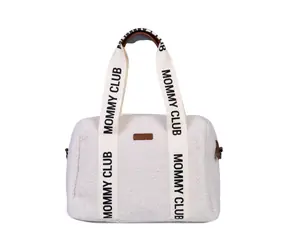 Childhome Přebalovací taška Mommy Club Signature Teddy Off Whitet / 38 x 27 x 21 cm