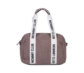 Childhome Přebalovací taška Mommy Club Signature Teddy Soft Brown / 38 x 27 x 21 cm