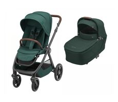 Maxi-Cosi Oxford kočárek Essential Green + korbička Sense Twillic Green / Do 10kg