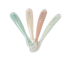 Beaba První lžičky silikonové 4 ks Natural