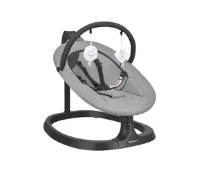 KikkaBoo Houpací lehátko elektrické Zazu Grey / od narození do 30 kg 