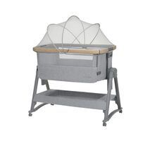 KikkaBoo Postýlka přenosná Nanna Grey / od narození do cca 6 měsíců (max. 9 kg)