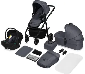 LIONELO Kočárek kombinovaný Amber Plus 3v1 Grey Graphite