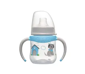 NIP Training hrneček PP 150ml pejsek/modrá / od 6 měsíců