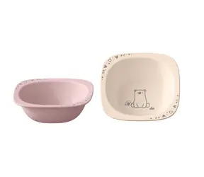NIP NATURE line miska 2ks růžová / od 4 měsíců