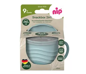 NIP NATURE line snackbox 2v1 250ml 1ks modrá / od 9 měsíců