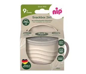 NIP NATURE line snackbox 2v1 250ml 1ks růžová / od 9 měsíců