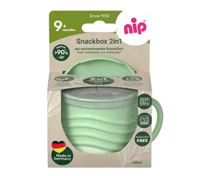 NIP NATURE line snackbox 2v1 250ml 1ks zelená / od 9 měsíců