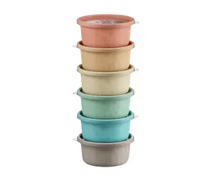 NIP SnackBox Krabička svačinová kulatá 6ks mix barev / Průměr: 10 cm