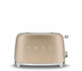 SMEG 50's Retro Style zlatá / Topinkovač / 950 W / 2 sloty / 2 topinky / 6 stupňů opečení 
