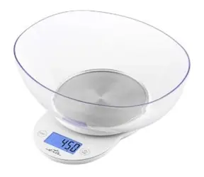 ETA ETA577090000 bílá / kuchyňská váha s nádobou 2.6l / max nosnost 5kg / přesnost 1g / LCD displej / 3x AAA