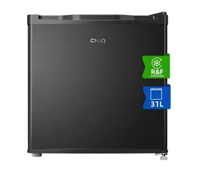 CHiQ CSD31D4E minibar stříbrná / 31 L / 41 dB / 2 přihrádky / -24 °C až +10 °C /  mrazák - lednice