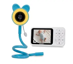 EVOLVEO Baby Monitor N35 modrá – dětská chůvička s kamerou / VOX / teploměr / noční vidění / RGB světlo