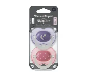 Tommee Tippee Night silikonový dudlík 6-18m 2ks - více barevných variant