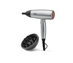 BaByliss Cosmos D580DE stříbrná / fén na vlasy / 2100 W / ionizace / studený vzduch / difuzér / 3 teploty / 2 rychlosti 