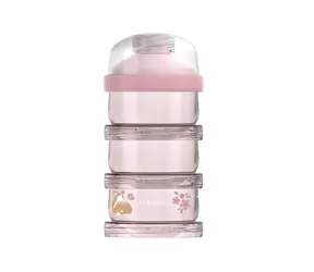 Little Dutch Dávkovač na sušené mléko Fairy Garden růžová / 3 x 120 ml