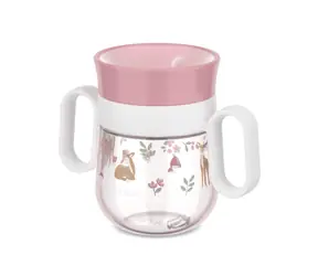 Little Dutch Hrnek trénovací 360° 200 ml Fairy Garden růžová / od 6 měsíců