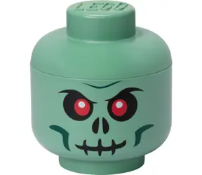 LEGO® úložná hlava kostlivec (velikost S) zelená / 160x185x160 mm / od 3 let