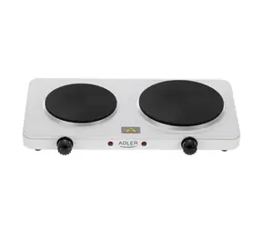 Adler AD 6520 bílá / Vařič / 2500W / 185 mm + 155mm plotna