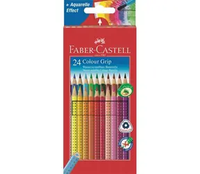 Faber-Castell Colour Grip 2001 - Pastelky trojhranné - 24 ks / rozmývatelné