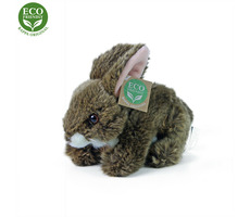 RAPPA Plyšový králík hnědý ležící 17 cm / ECO-FRIENDLY / od 0 měsíců