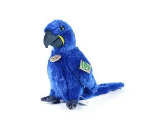 RAPPA Plyšový papoušek modrý Ara Hyacintový stojící 23 cm / ECO-FRIENDLY / od 0 měsíců