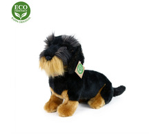 RAPPA Plyšový drsnosrstý jezevčík sedící 30 cm / ECO-FRIENDLY / od 0 měsíců