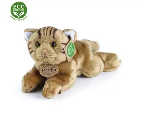 RAPPA Plyšová kočka ležící 30 cm / ECO-FRIENDLY / od 0 měsíců