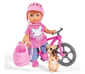 Simba Evička s bicyklem Panenka 12 cm / od 3 let
