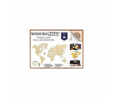 Wooden City 3D Puzzle Mapa Světa M / 31 dílů / od 14 let