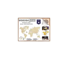 Wooden City 3D Puzzle Mapa Světa M / 31 dílů / od 14 let