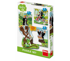 DINO Baby Puzzle set - Krtek na louce NOVÝ / 3-5 dílků / od 2 let
