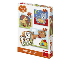 DINO Baby Puzzle set - ZVÍŘÁTKA NOVÝ / 3-5 dílků / od 2 let