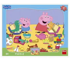 DINO Peppa PIG si hraje / deskové tvary / 12 dílků / od 3 let