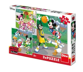 DINO Mickey a Minnie sportovci / 3x 55 dílků / od 5 let
