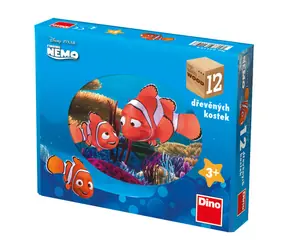 DINO Kostky Nemo / Kubus dřevěné kostky / 12 dílků / od 3 let
