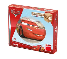 DINO Cars ve světě / Kubus dřevěné kostky / 12 dílků / od 3 let