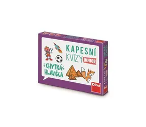 DINO Kapesní kvízy junior - chytrá hlavička - Cestovní hra / Počet hráčů: 1 / od 8 let 
