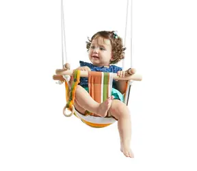 2Kids Toys Dětská textilní houpačka 100% bavlna pruhovaná / od 18 měsíců