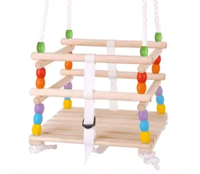 Bigjigs Toys Dřevěná korálková houpačka / od 12 měsíců