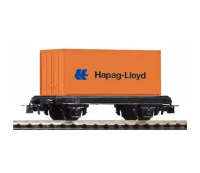 Piko 57022 myTrain Plošinový vagon s kontejnérem DB / Měřítko:H0(1:87) / Délka: 87 mm / Rádius: 358 mm / od 8 let 