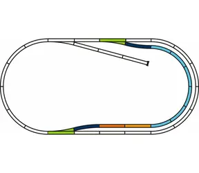 Piko 55321 Sada kolejí C (paralelní trať) s podložím / Měřítko: H0 (1:87) / od 14 let 