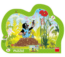 DINO KRTEK A KALHOTKY - kontura Puzzle / 25 dílků / od 3 let