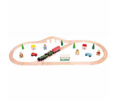 Bigjigs Rail Dřevěná vláčkodráha Flying scotsman / 40 dílů / od 3 let