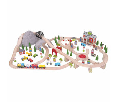 Bigjigs Rail Dřevěná vláčkodráha horská cesta / 112 dílů / od 3 let