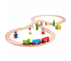Bigjigs Rail Dřevěná vláčkodráha osmička / 40 dílů / od 3 let