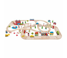 Bigjigs Rail Vláčkodráha a autodráha / 108 dílů / od 3 let
