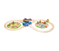 Bigjigs Rail Vláčkodráha Stavba / 50 dílů / od 3 let