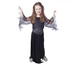 RAPPA Dětský kostým čarodějnice - Halloween (M) černá / 6-8 let (116-128 cm)