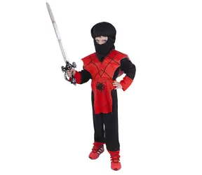 RAPPA Dětský kostým červený ninja (S) / 4-6 let (110-116 cm)